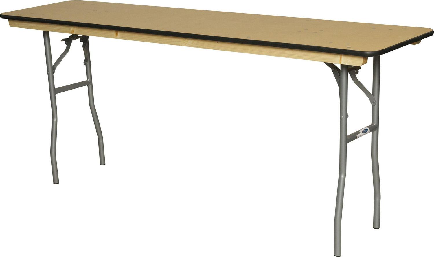 Table - 6'X18" WFT Series Russian Birch Wood - Rubber Edge