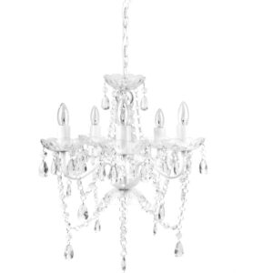 Tadpoles 5-Bulb Chandelier, White Diamond