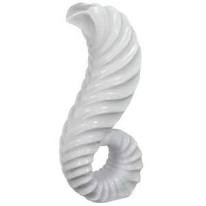 Tall Floor Vase for Home Decor, White Horn Floor Vase, 32-Inch-High Unique Decorative Vase Flower Holder