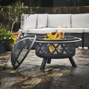 Teamson Home 30" Round Wood Burning Fire Pit