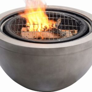Teamson Home 30" Outdoor Round Wood Burning Fire Pit