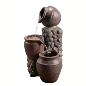 Teamson Home 26.77" 3-Tier Cascading Pots Water Fountain
