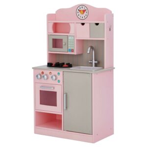 Teamson Kids - Little Chef Florence Classic Play Kitchen - Pink / Grey