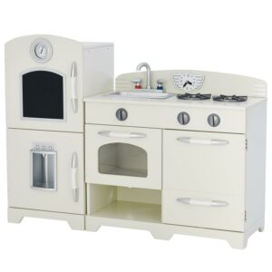 Teamson Kids Little Chef Fairfield Wooden Play Kitchen, Off-White