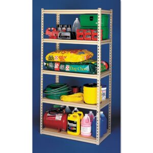 Tennsco Stur-D-Stor Shelving, Five-Shelf, 36.5w x 18.5d x 72h, Sand LSS-361872