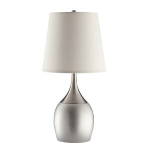 Tenya Empire Shade Table Lamps Silver and Chrome (Set of 2)