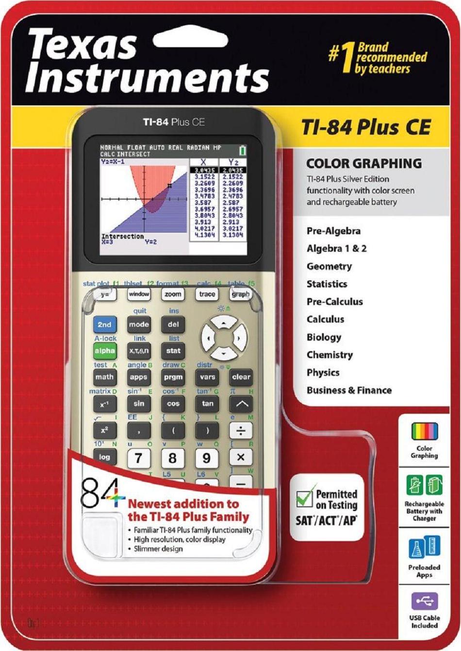 Texas Instruments TI-84 Plus CE Graphing Calculator, Gold - Image 2