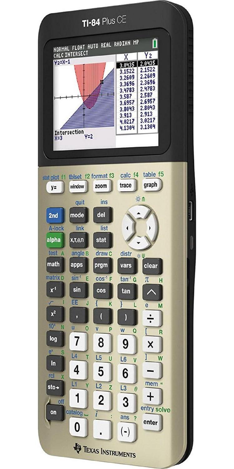 Texas Instruments TI-84 Plus CE Graphing Calculator, Gold - Image 4