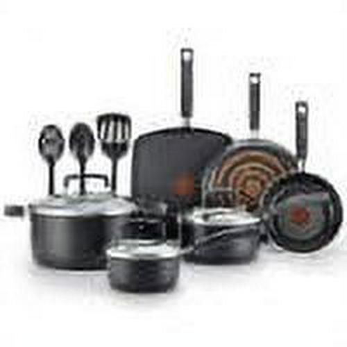 T-fal Signature, 12 Piece Non-Stick Cookware Set, Black