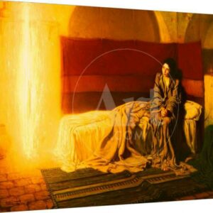 The Annunciation, 1898, Figurative Religion World Culture Stretched Canvas Wall Art by Henry Ossawa Tanner Sold by ArtCom