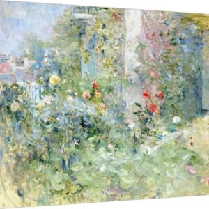 The Garden at Bougival, 1884  Botanical MultiColor Stretched Canvas Wall Art by Berthe Morisot Sold by ArtCom