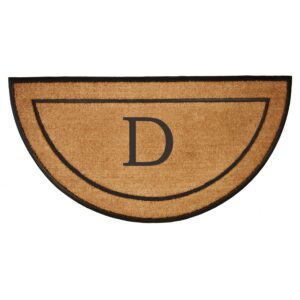 The General Half-Circle Monogram Doormat , 36" x 72", Letter D