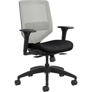 The Hon HONSVR1AILC10TK Solve Seating Titanium Mid-Back Task Chair, Black