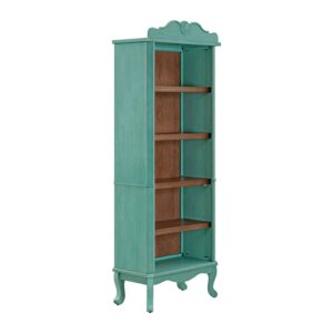 The Pioneer Woman Helen Bookcase Made With Solid Wood Frame, Teal
