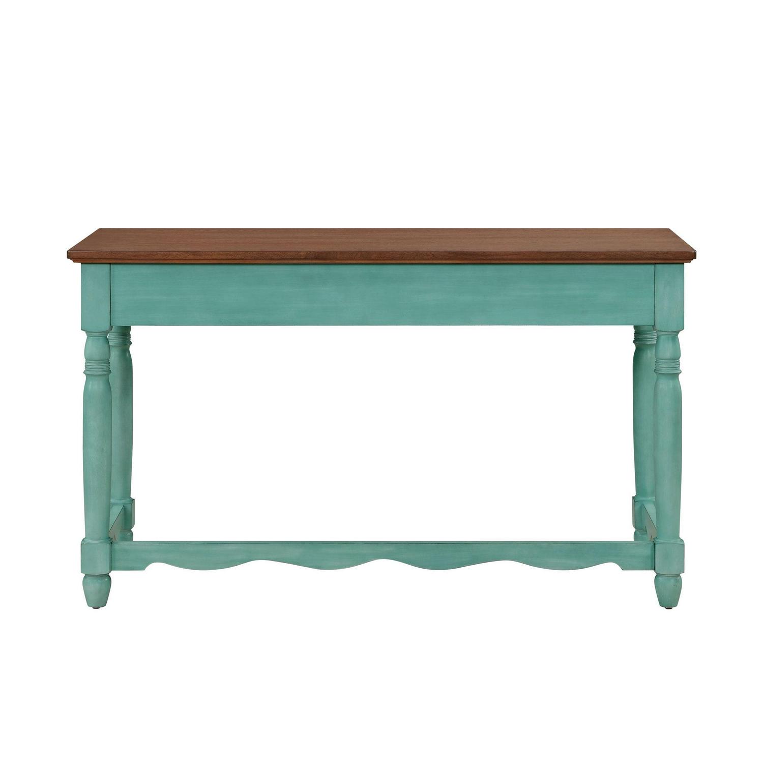 The Pioneer Woman Writing Desk Made With Solid Wood Frame, Teal - Image 9
