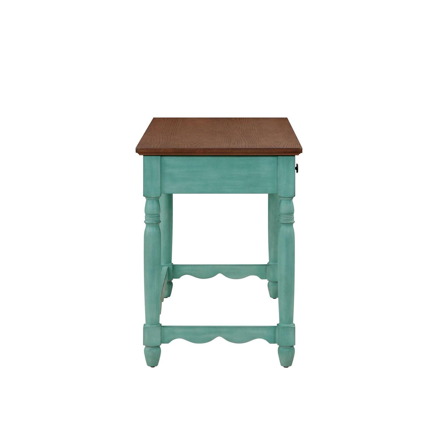 The Pioneer Woman Writing Desk Made With Solid Wood Frame, Teal - Image 8