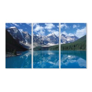 The Stupell Home Decor Collection Canadian Lake and Mountain Landscape Wood Wall Art