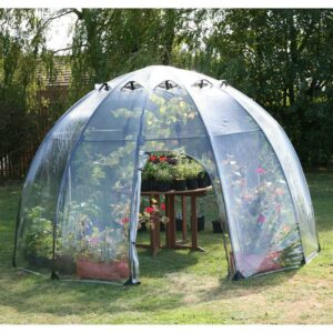 Tierra Garden Haxnicks Garden Sunbubble 9.2' x 9.2' x 6.5' Walk-In Greenhouse