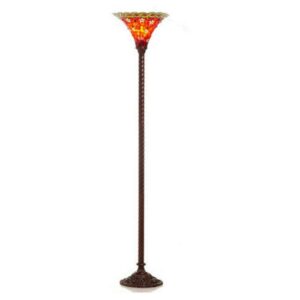 Tiffany-style Vintage Star Torchiere Lamp