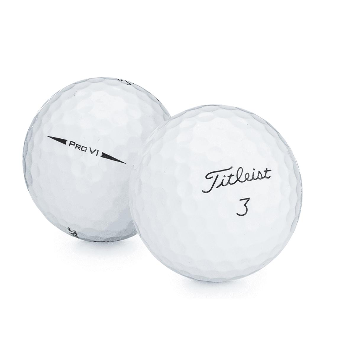 Titleist Pro V1, Golf Balls, Near Mint, 4a, AAAA Quality, 50 Pack, White