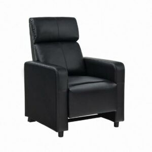 Toohey Upholstered Home Theater Push Back Recliner Black