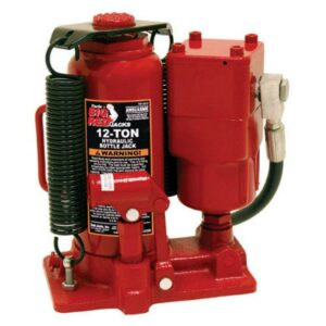 BIG RED TA91206 Torin Pneumatic Air Hydraulic Bottle Jack with Manual Hand Pump, 12 Ton (24,000 lb) Capacity, Red