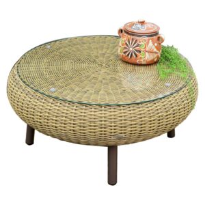 Tortuga Outdoor Round Wicker Table