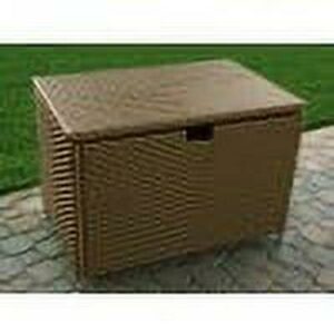 Tortuga Outdoor Stonewick 36 in. Medium Storage Deck Box - Tree Bark