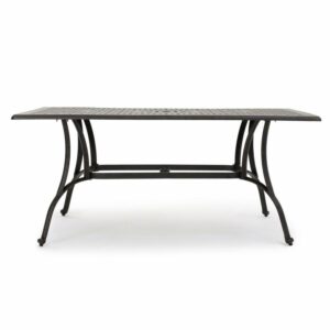Toryn Outdoor Cast Aluminum Rectangular Dining Table