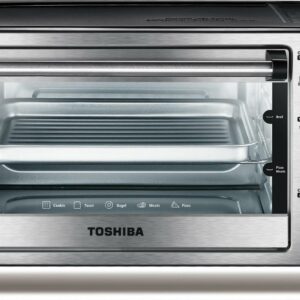 Toshiba MC25CEY-SS 6-Slice Convection Toaster Oven, Stainless Steel