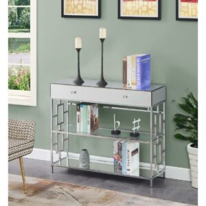 Town Square 1 Drawer Mirrored Console Table