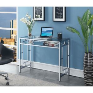 Convenience Concepts Town Square Chrome Desk With Shelf