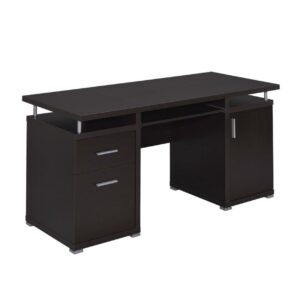 Tracy 55-inch 2-drawer Office Computer Desk Cappuccino