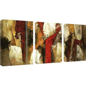 Trademark Art "Abstract IX" Canvas Art by Lopez, 3-Piece Panel Set, 14x19