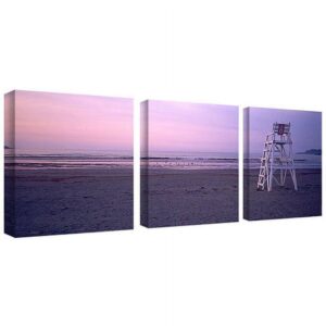 Trademark Art "Beach Chair" Canvas Art by Preston 3-Panel Set