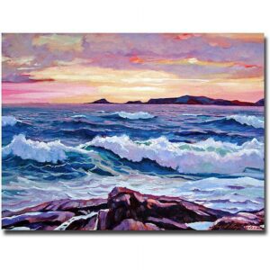 Trademark Art "California Sunset" Canvas Wall Art by David Lloyd Glover
