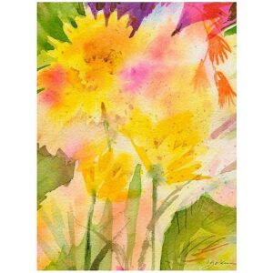 Trademark Art "Springtime Floral" Canvas Wall Art by Shelia Golden