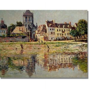 Trademark Fine Art "By the River at Vernon" Canvas Art by Claude Monet