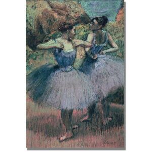 Trademark Fine Art "Dancers in Violet" Canvas Art by Edgar Degas