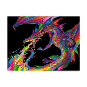 Trademark Fine Art 'Fantasy Dragon' Canvas Art by Bob Weer