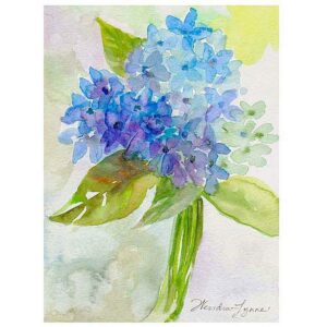 Trademark Fine Art "Hydrangea" Canvas Art by Wendra