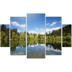 Trademark Fine Art "Lake Maix" Canvas Art Set by Philippe Sainte-Laudy, 5pc Panel Set, 58" x 40"