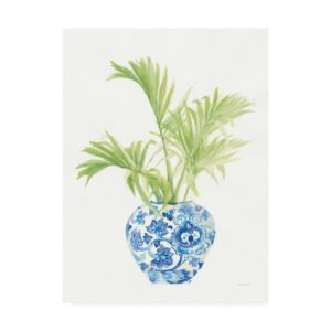 Trademark Fine Art 'Palm Chinoiserie White II' Canvas Art by Danhui Nai