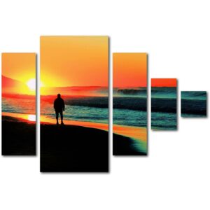 Trademark Fine Art "Sunrise Walking" Canvas Art by Beata Czyzowska Young 5-Panel Set