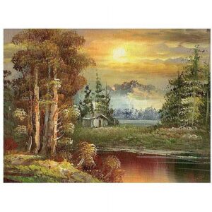 Trademark Fine Art "Sunset in Yellowstone" Canvas Art by Rio