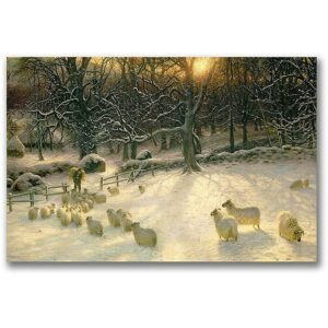 Trademark Fine Art Joseph Farquharson The Shortening Winter's Day Canvas Wall Art - 30x47