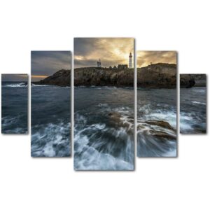 Trademark Fine Art "The Lighthouse" Canvas Art by Mathieu Rivrin 5-Piece Multi-Panel Art Set