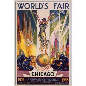 Trademark Fine Art "World's Fair Chicago" Canvas Art by Glen Sheffer, 35x47