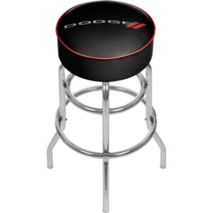 Trademark Gameroom Dodge Logo Bar Stool with Padded Seat