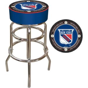 Trademark Global NHL Padded Backless Swivel Bar Stool